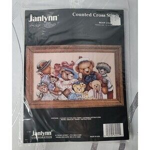 Janlynn BEAR COLLECTOR Beaded Cross Stitch Kit Teddy Family Nursery #89-51‎ NEW
